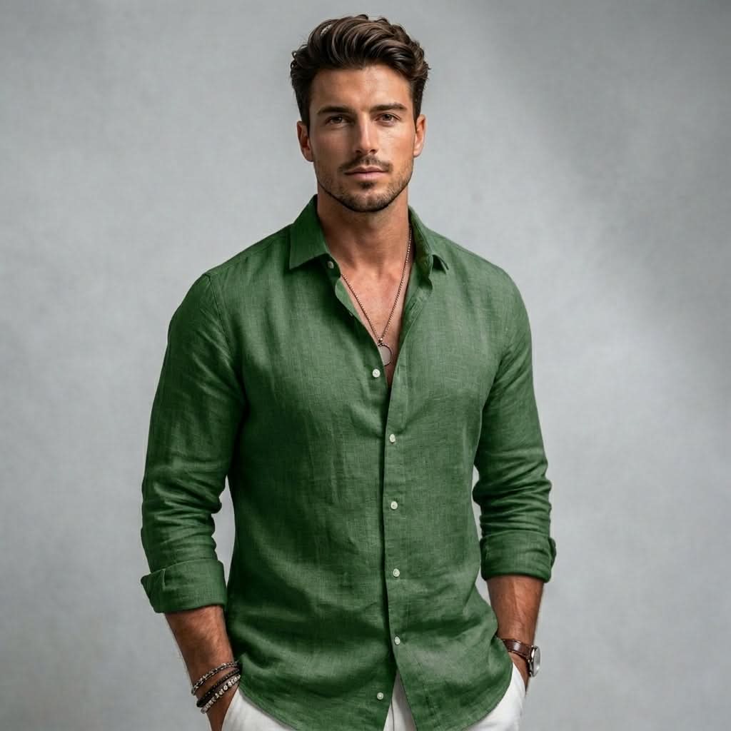 Solaro Coastal Shirt - Dark Green