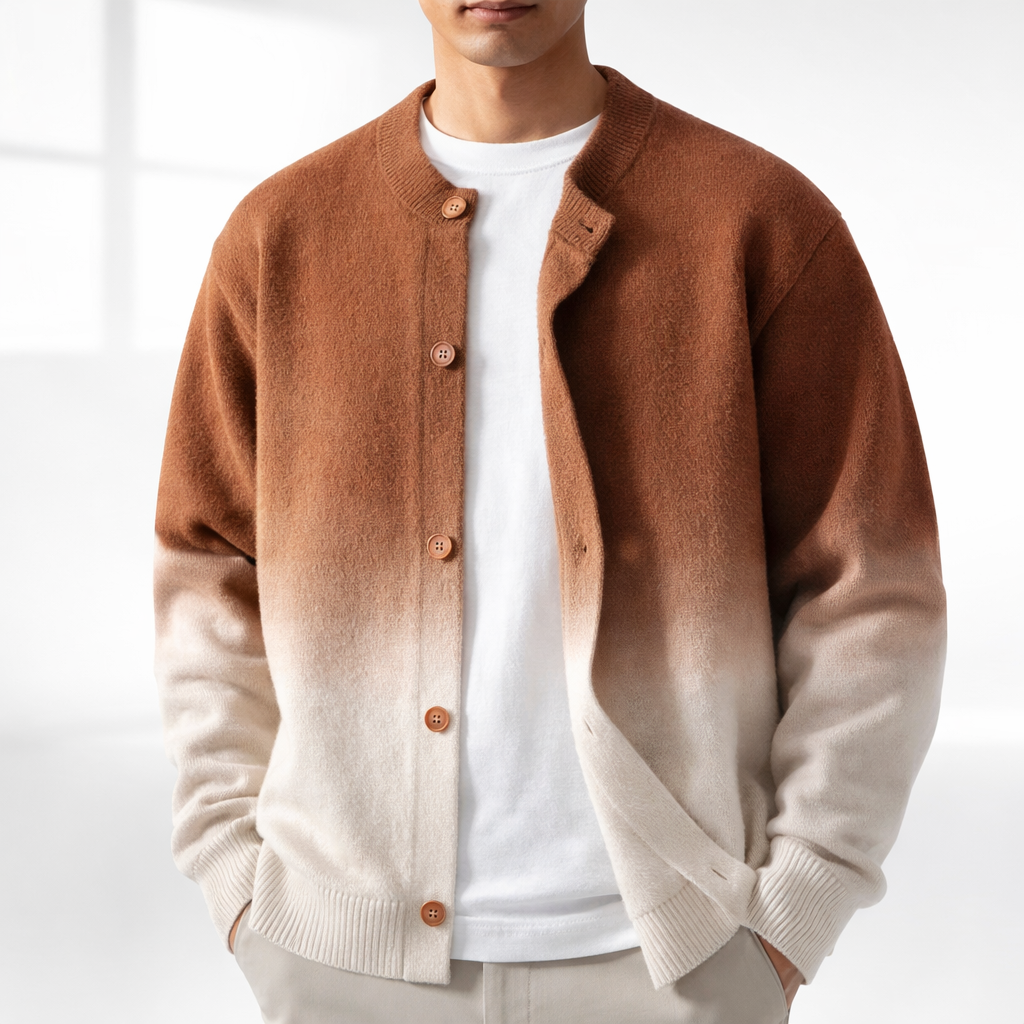 Solene Shaded Cardigan - Brown