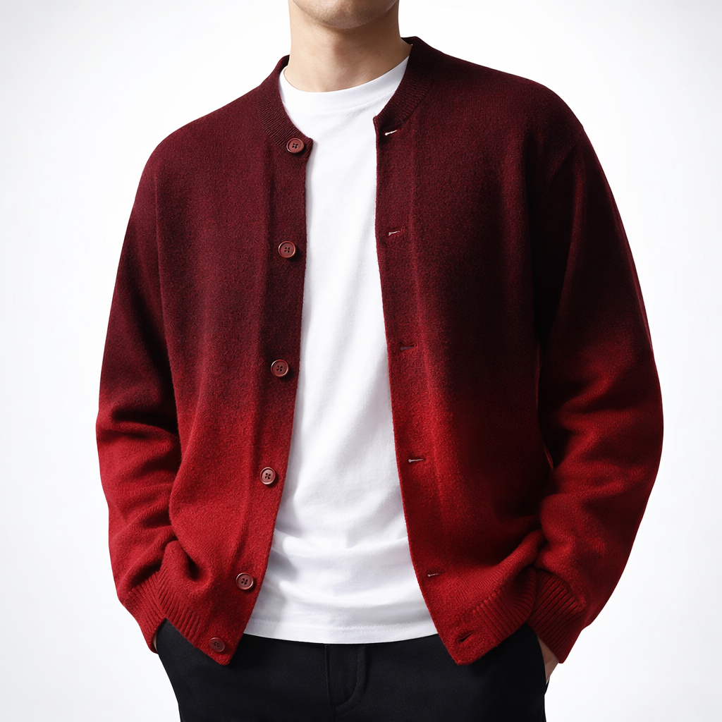 Solene Shaded Cardigan - Red