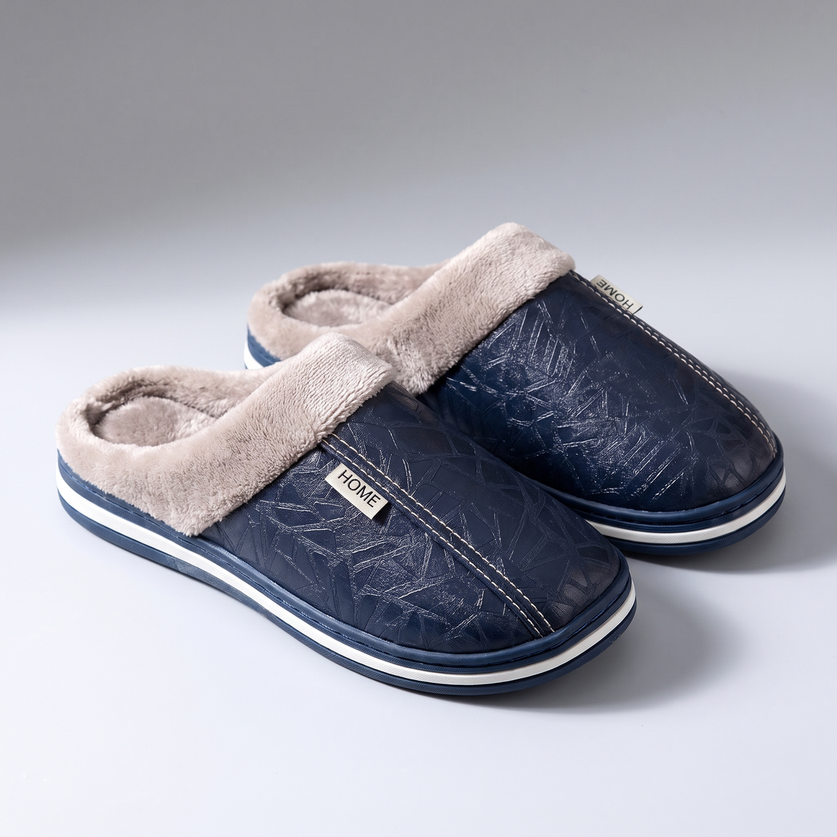 Solenne Comfort Slides - Navy