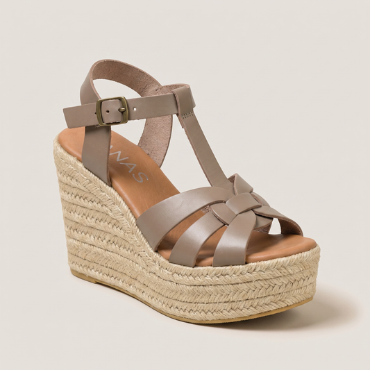 Solenne Tan Espadrille Sandals - Taupe