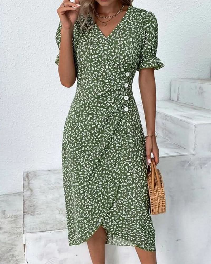 Solmere Flow Dress - Green