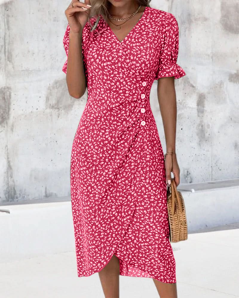 Solmere Flow Dress - Red