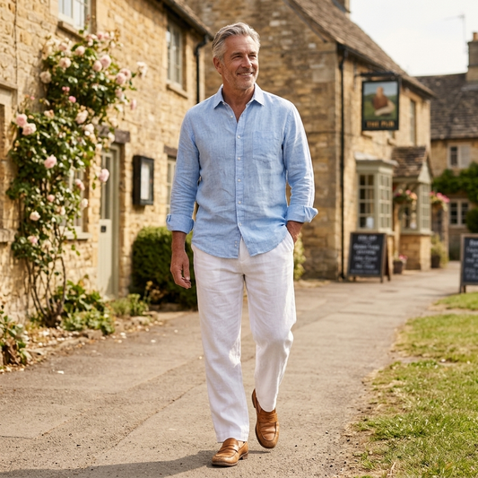 Somerford Linen Drawstring Trousers