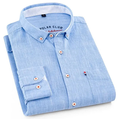Somerset Linen Button-Down - Blue