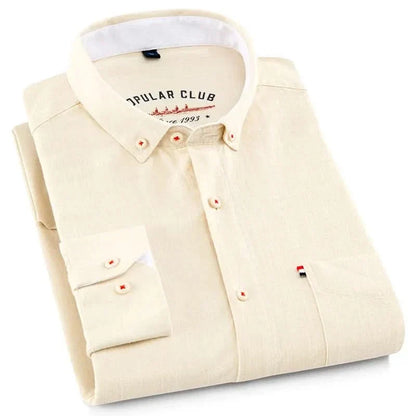 Somerset Linen Button-Down - Cream