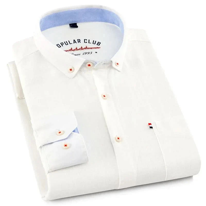 Somerset Linen Button-Down - White