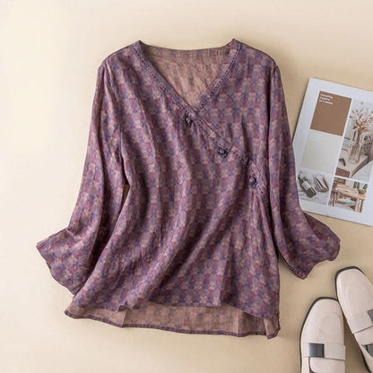 Somerset Linen Shirt - Purple