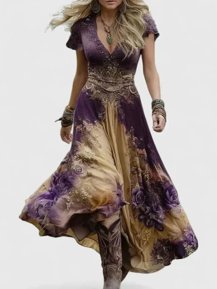 Sophia Elegant Maxi Dress - Khaki