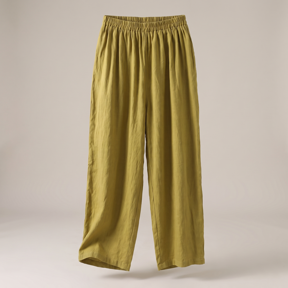 Sophia Flow Cotton Linen Pants - Olive