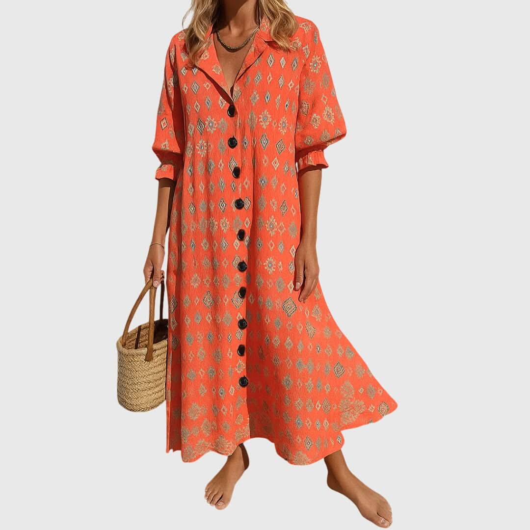 Sophie Slimming Dress - Burnt Orange