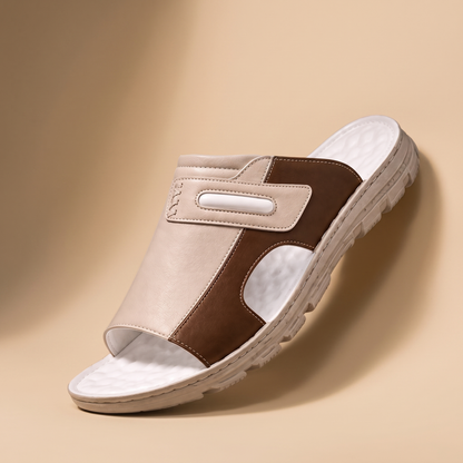 Stamford Two-Tone Leisure Slides - Beige