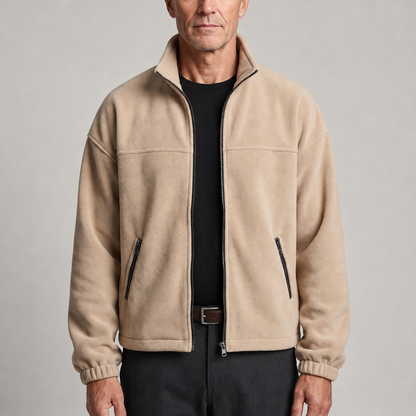 Stand Collar Fleece Zip Jacket