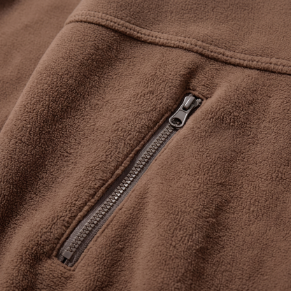 Stand Collar Fleece Zip Jacket