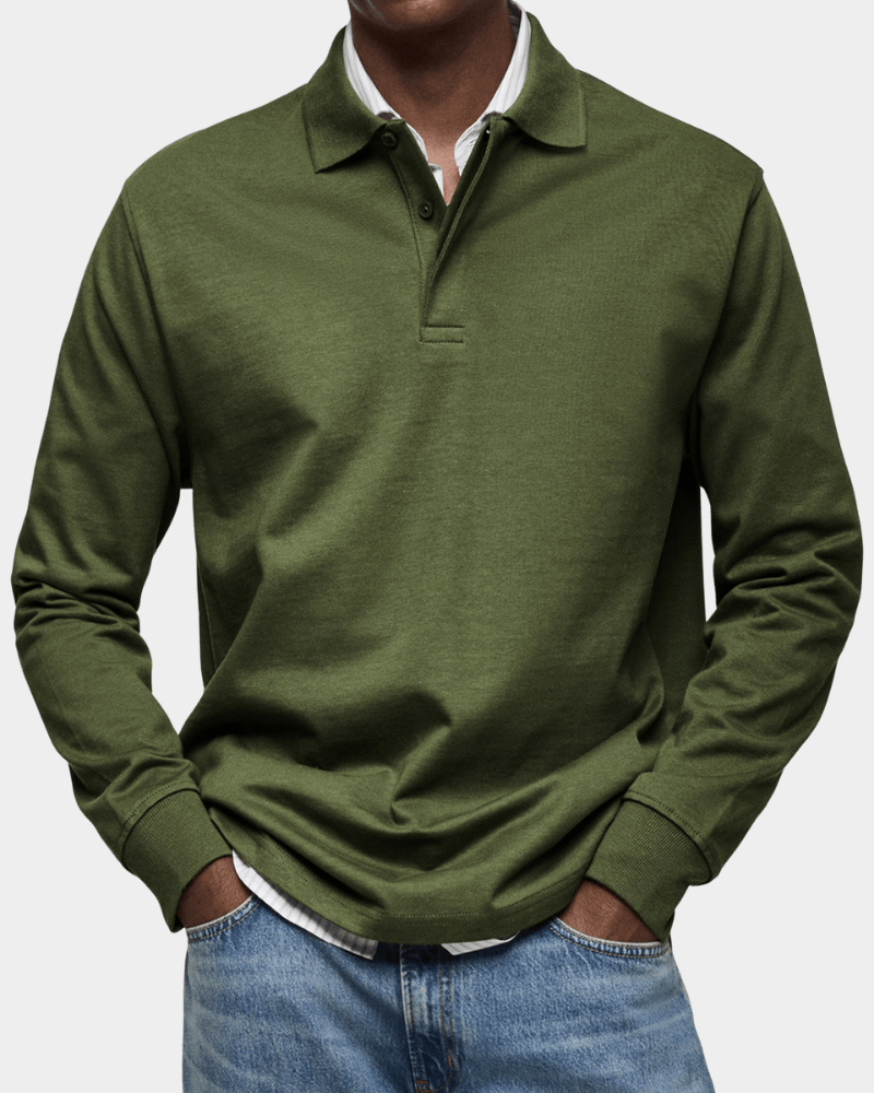 Sterling Spring Knit Polo - Army Green