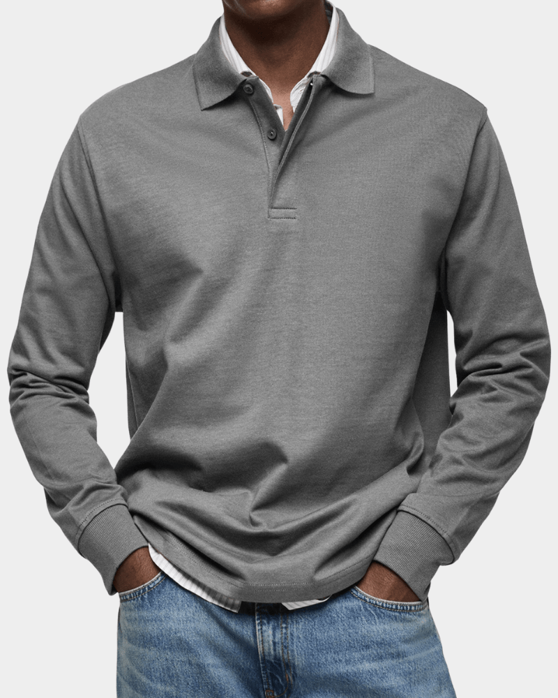 Sterling Spring Knit Polo - Grey