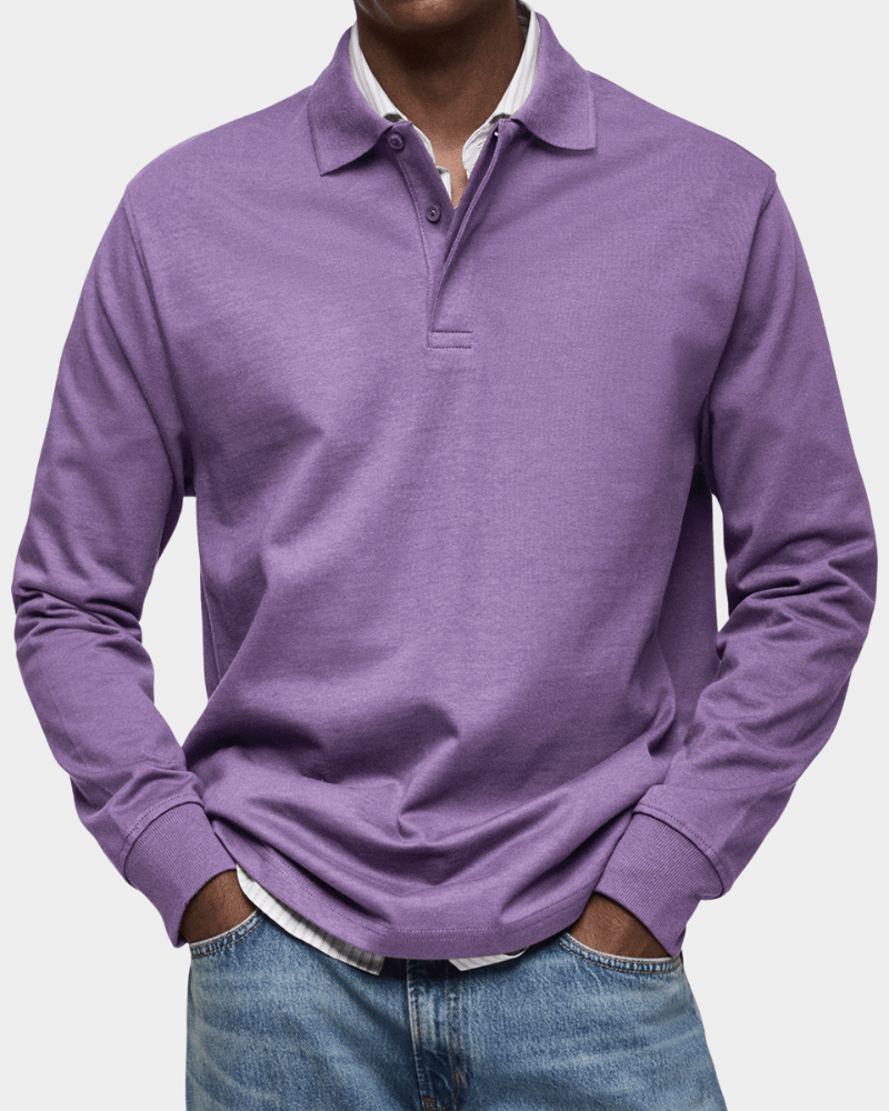 Sterling Spring Knit Polo - Purple