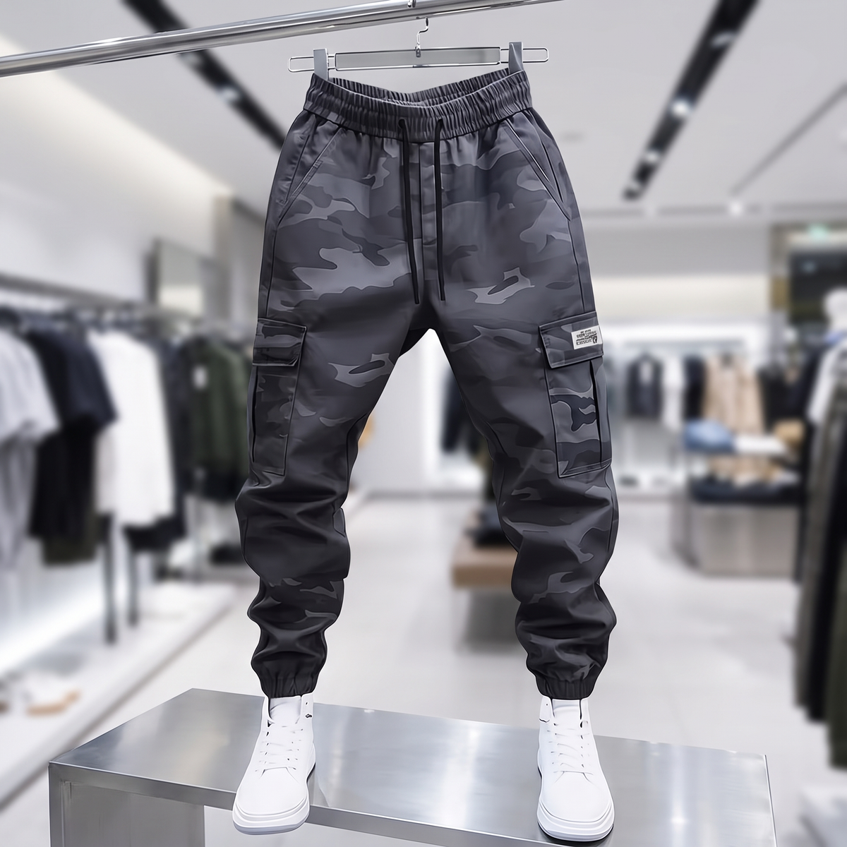 Stormwick Camo Cargo Joggers - Navy