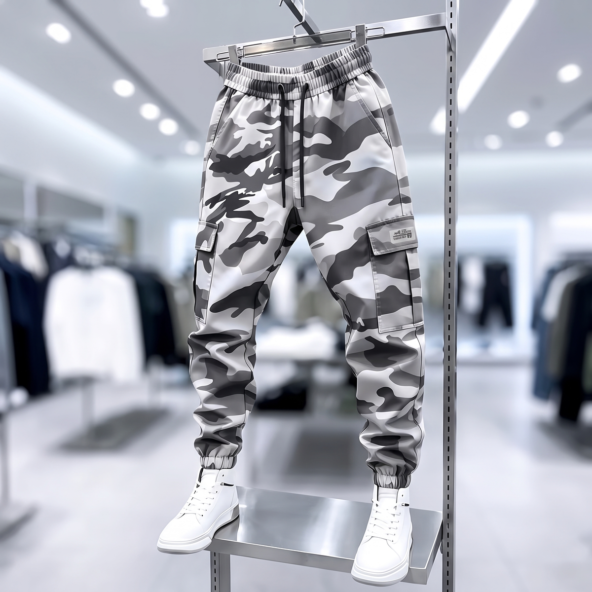 Stormwick Camo Cargo Joggers - White