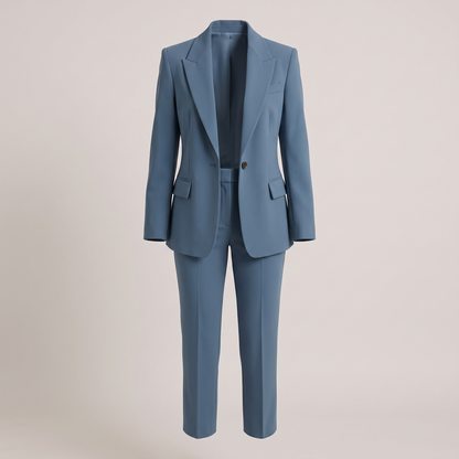 Structured Blazer and Trouser Set - Blue