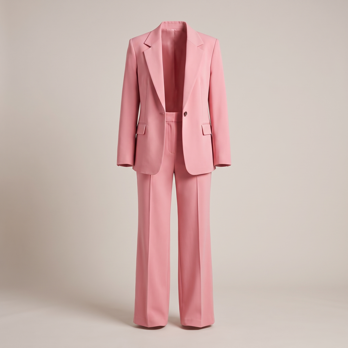 Structured Blazer and Trouser Set - Pink