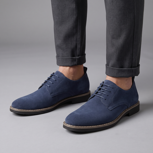 Suede-Look Derby Walking Shoes