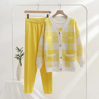 Sunday Soft-Knit 3-PIECE Set - Yellow