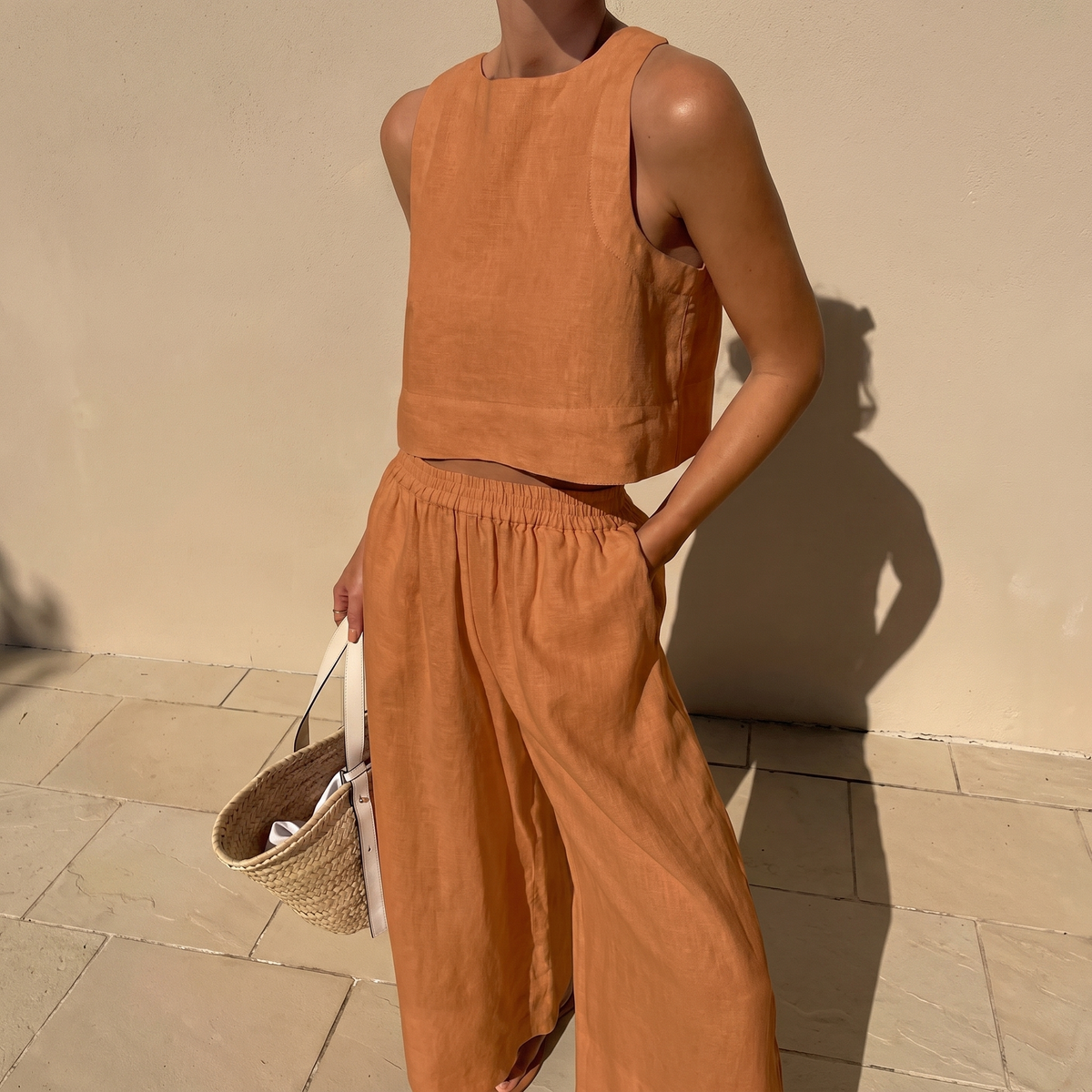 Suttonvale Wide-Leg Summer Set - Brown