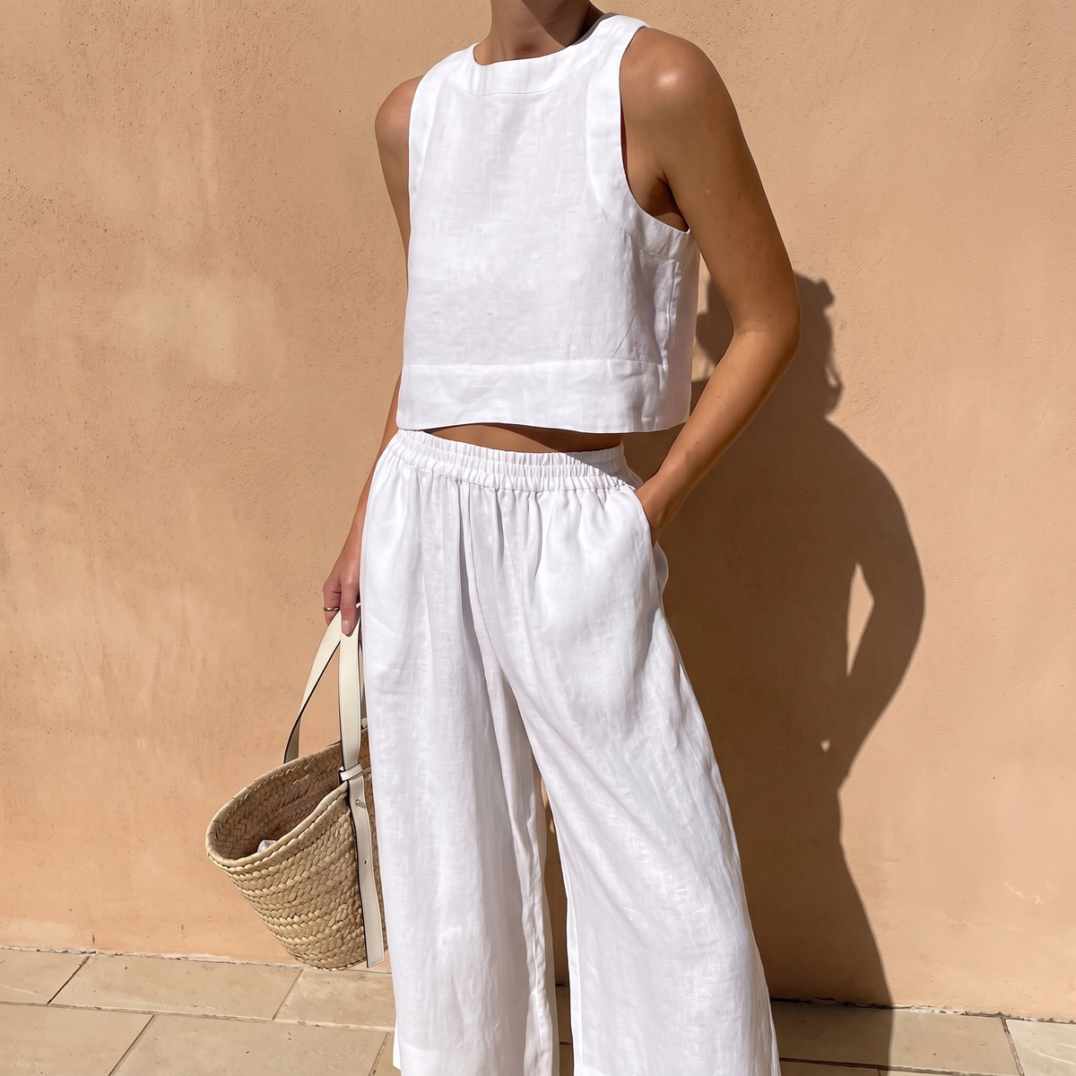 Suttonvale Wide-Leg Summer Set - White