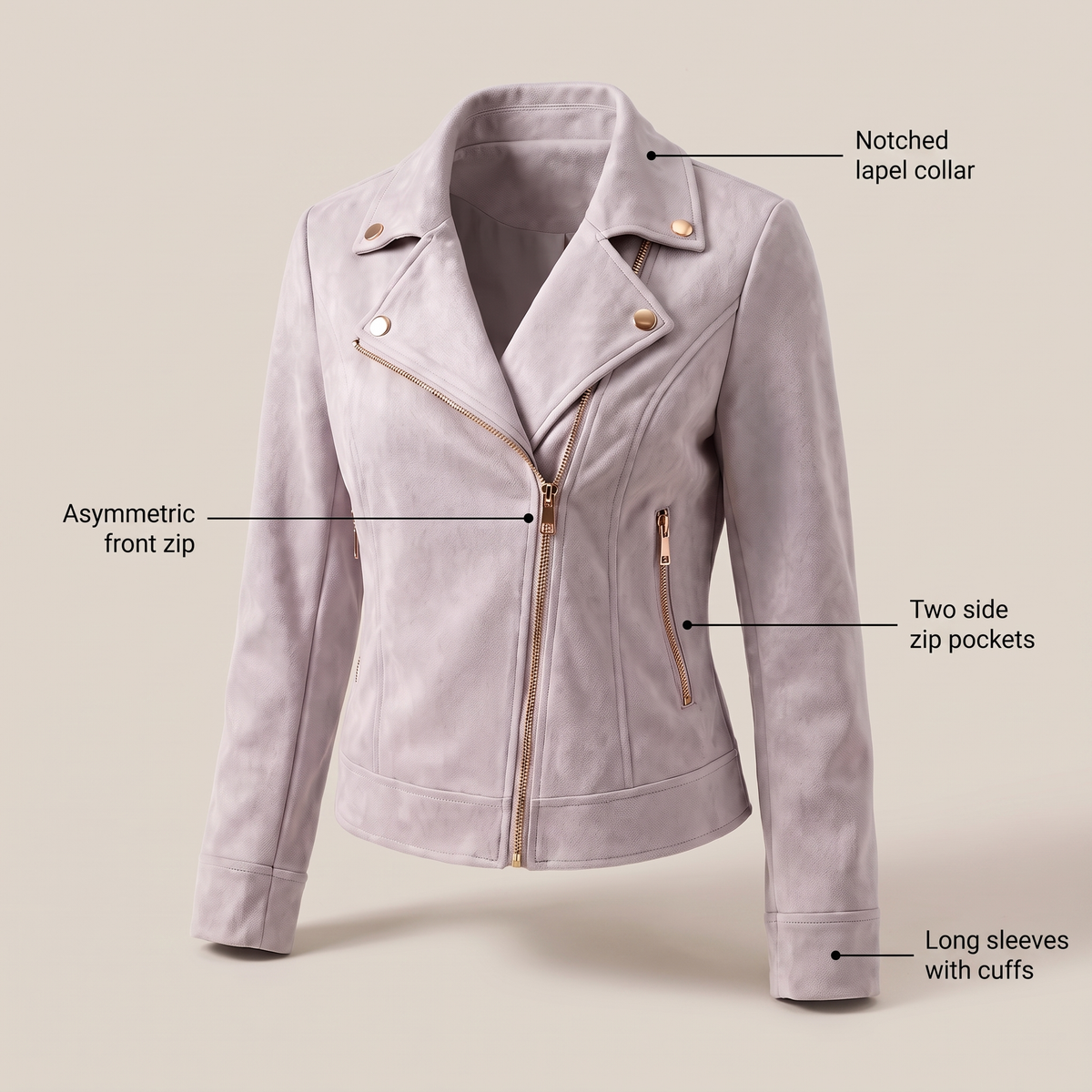 Tailored Zip Front Jacket