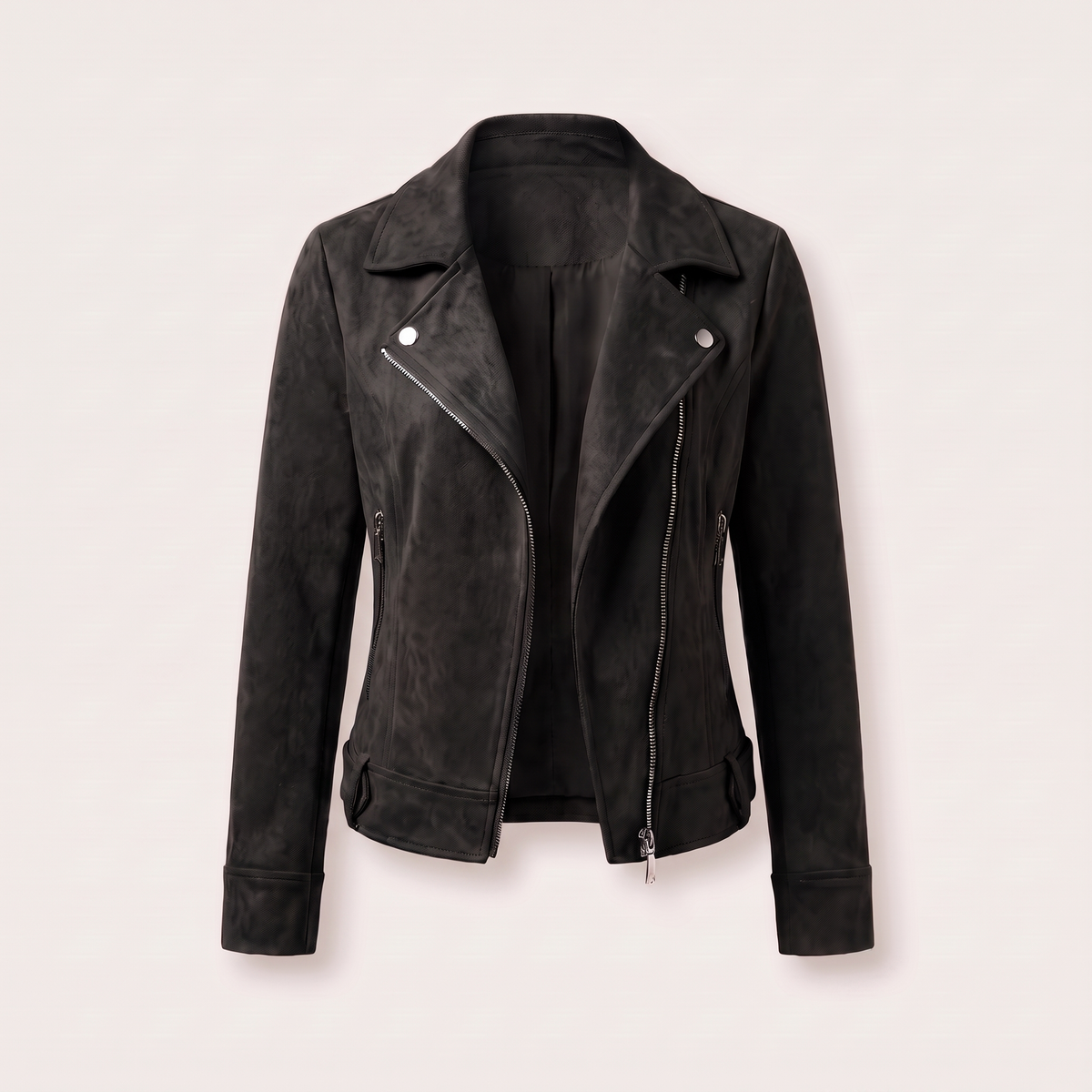 Tailored Zip Front Jacket - Black