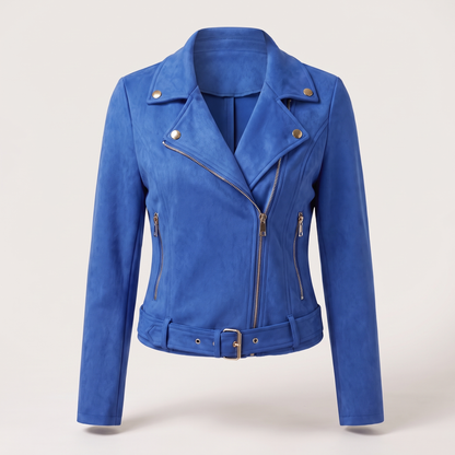 Tailored Zip Front Jacket - Blue