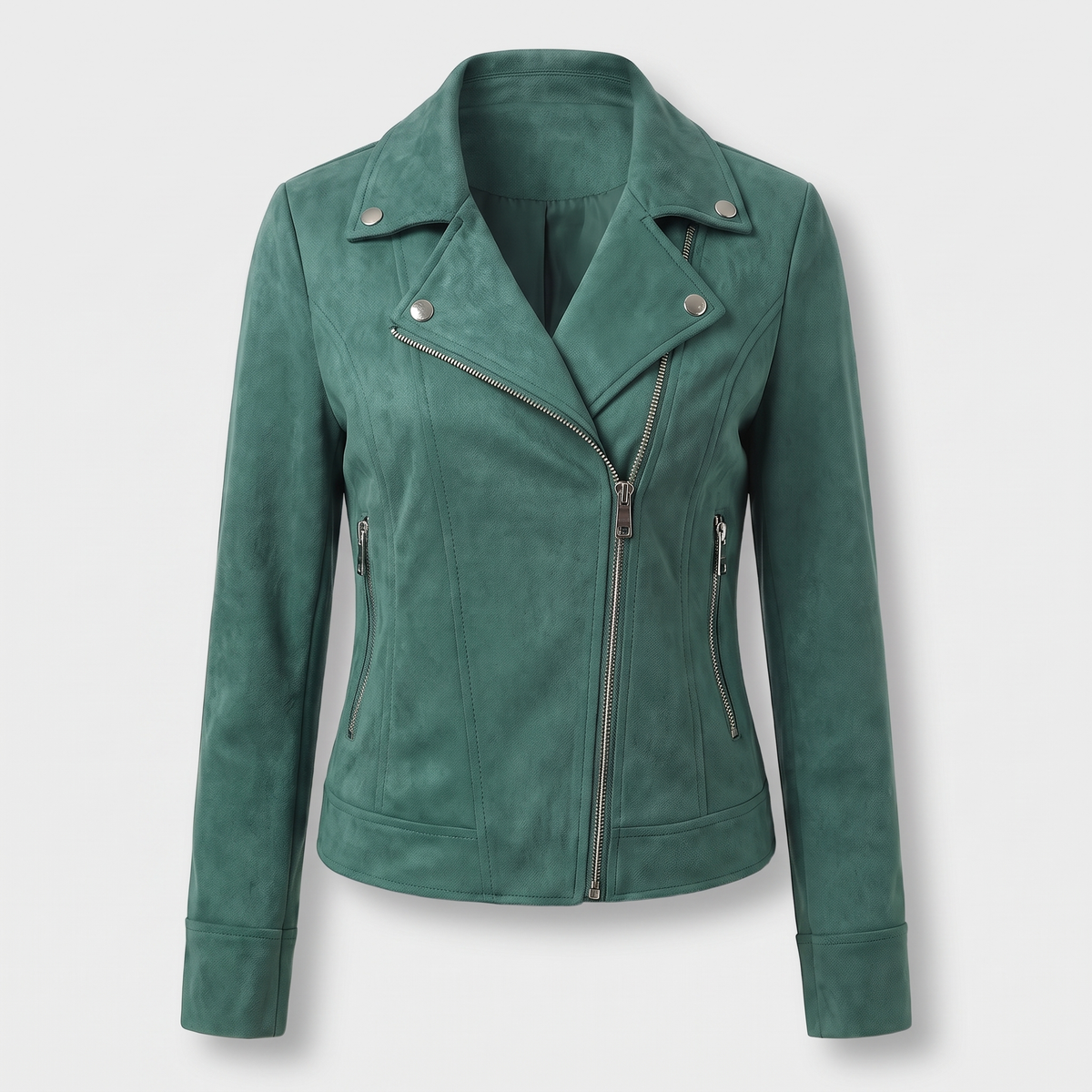 Tailored Zip Front Jacket - Green