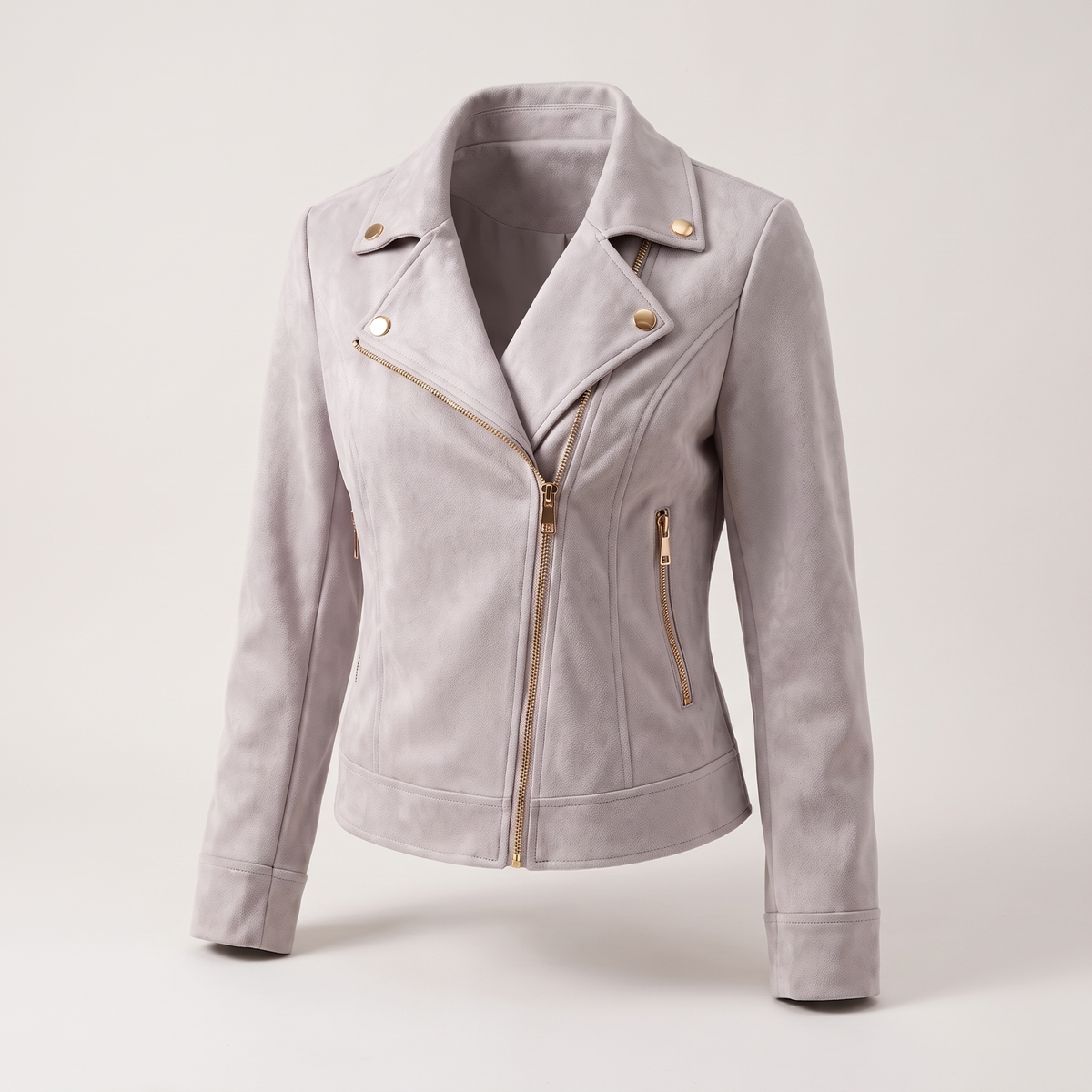 Tailored Zip Front Jacket - Grey
