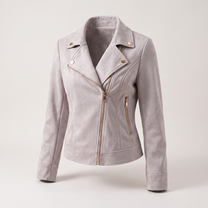 Tailored Zip Front Jacket - Grey