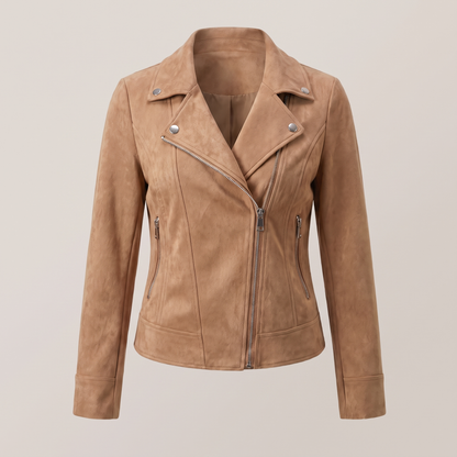 Tailored Zip Front Jacket - Khaki