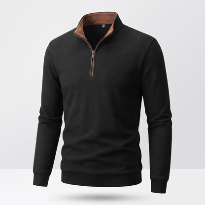 Tavren Quarter-Zip Pullover - Black