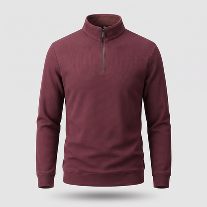 Tavren Quarter-Zip Pullover - Burgundy