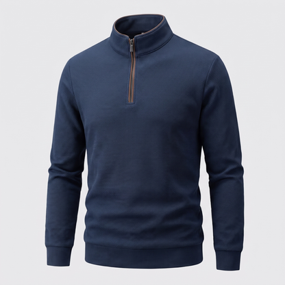 Tavren Quarter-Zip Pullover - Navy Blue