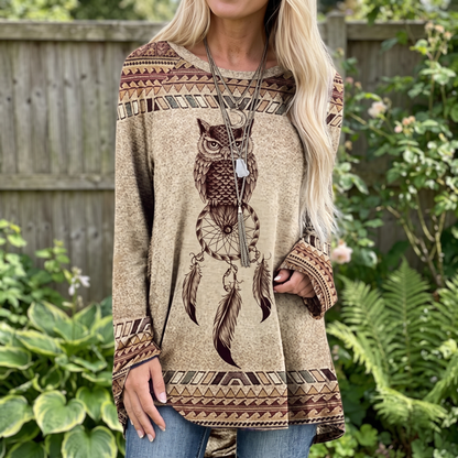 Tawnybrook Western Animal Print Top - Beige