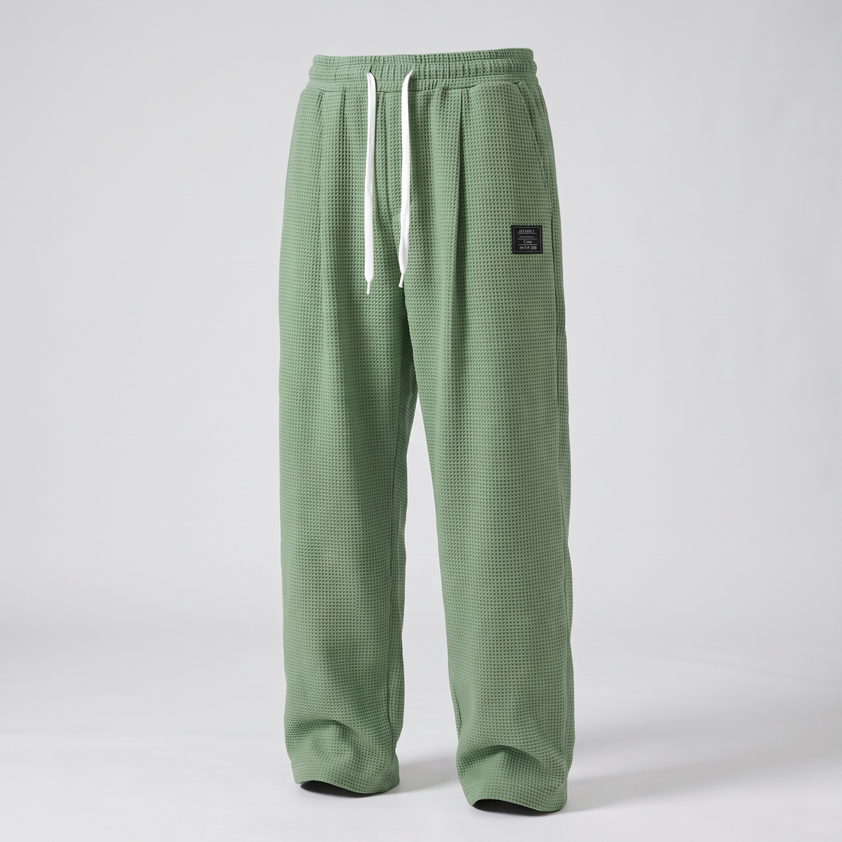 Textured Relaxed Fit Trousers - Green