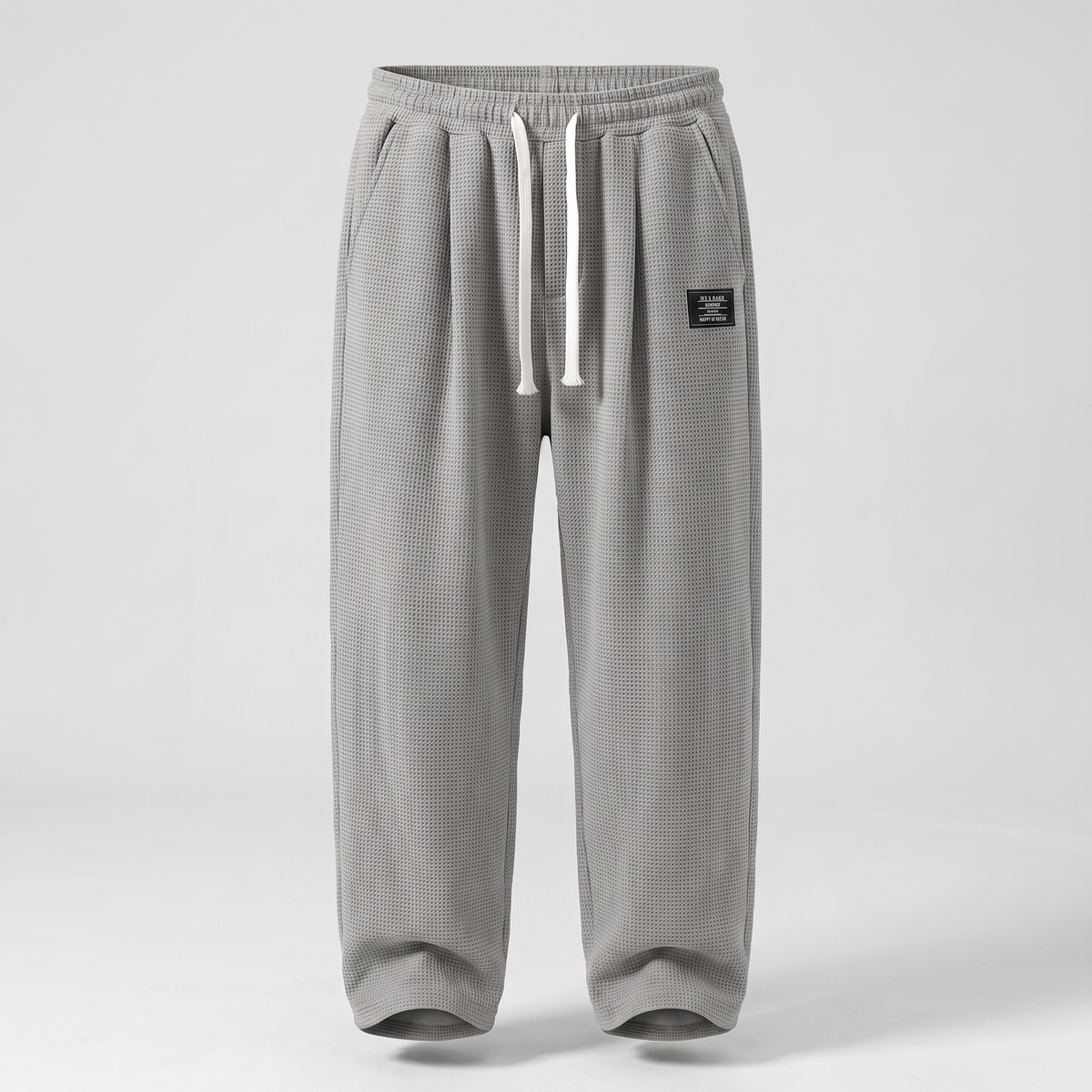 Textured Relaxed Fit Trousers - Grey