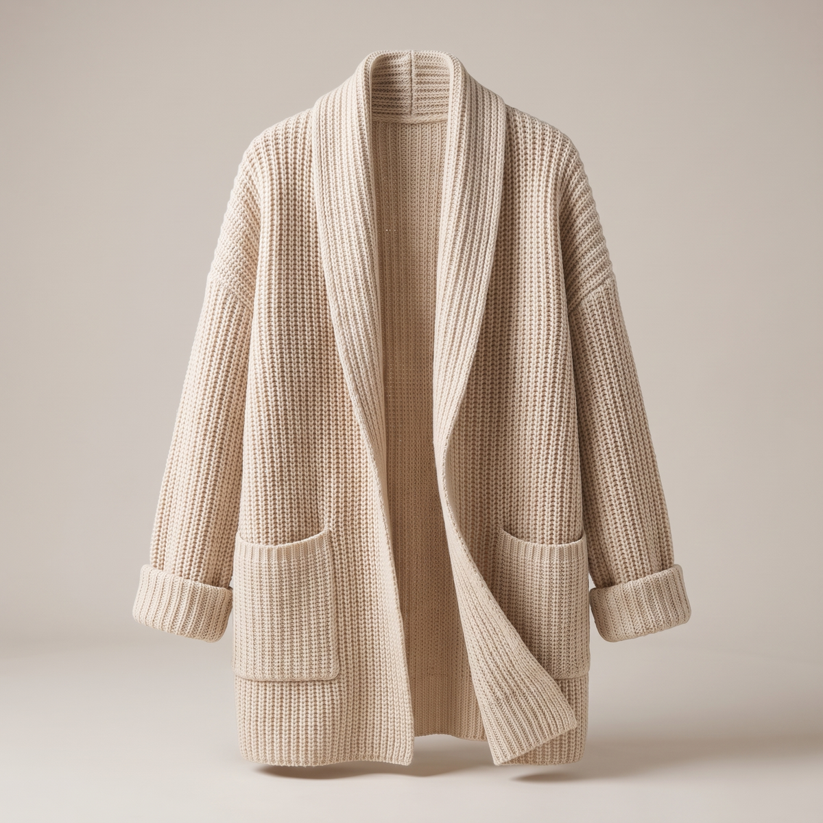 Thalira Wool Cardigan - Beige