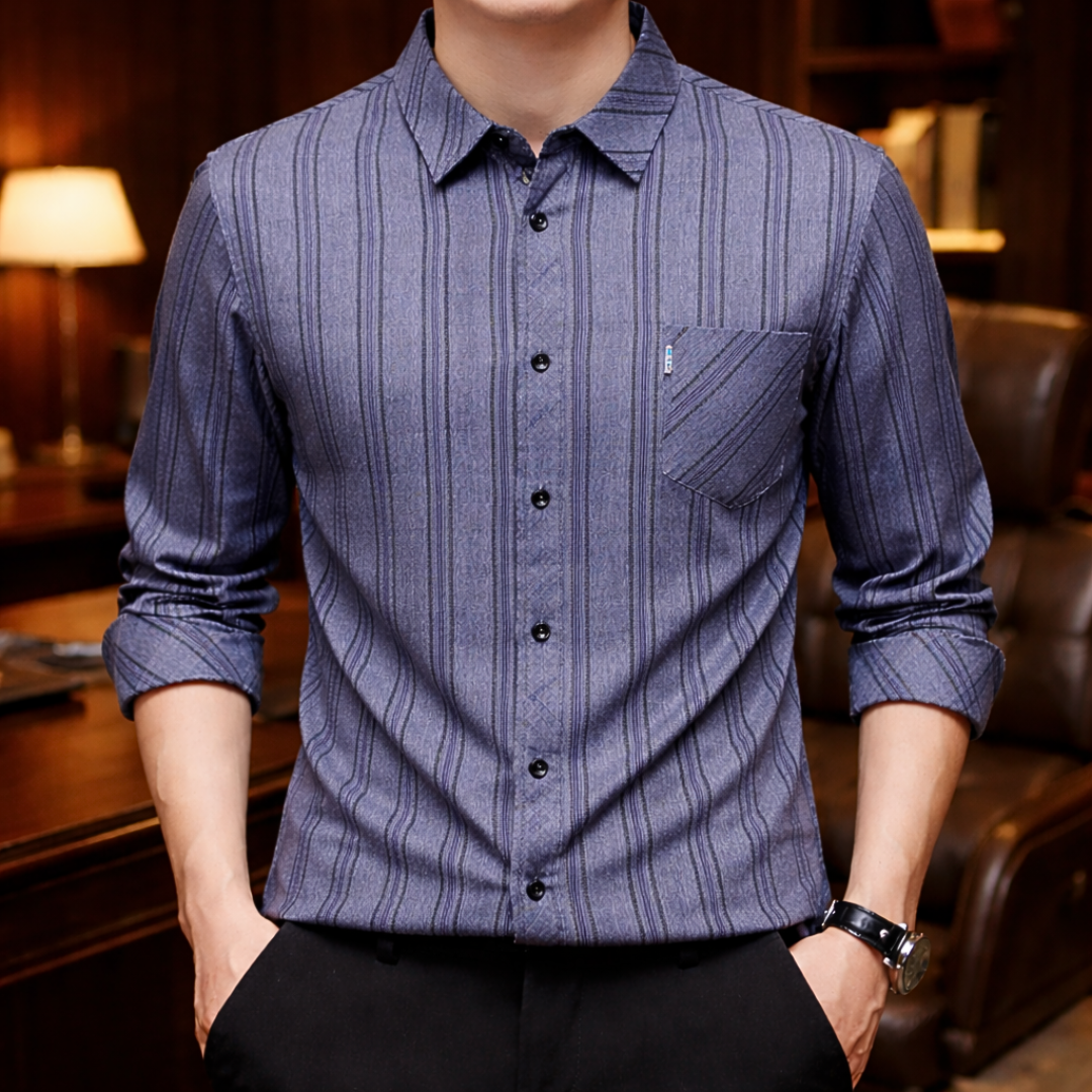 Theo Plaid Button Shirt - Blue