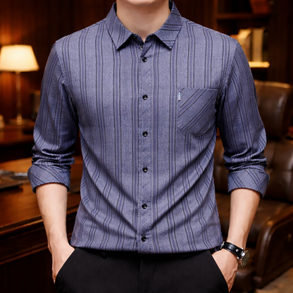 Theo Plaid Button Shirt - Blue