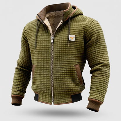 Warm Waffle Fleece Jacket - Green