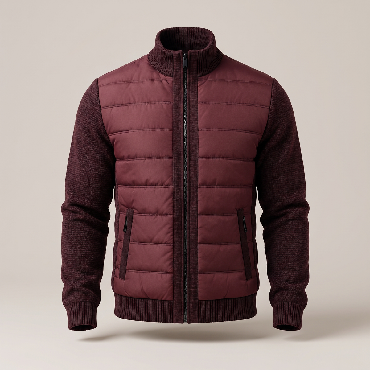 Thornton Warm Puffer Jacket - Burgundy