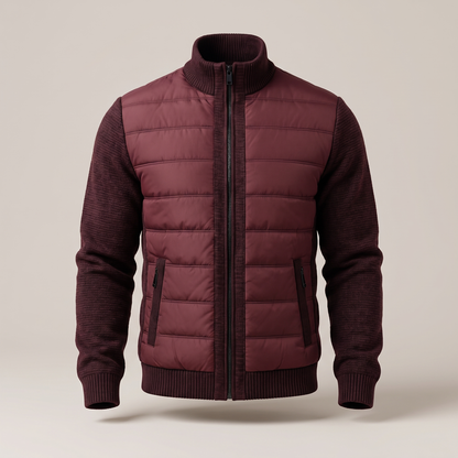 Thornton Warm Puffer Jacket - Burgundy
