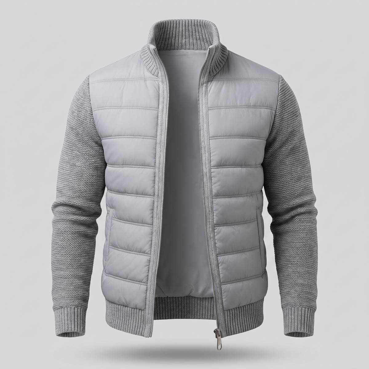 Thornton Warm Puffer Jacket - Light Grey