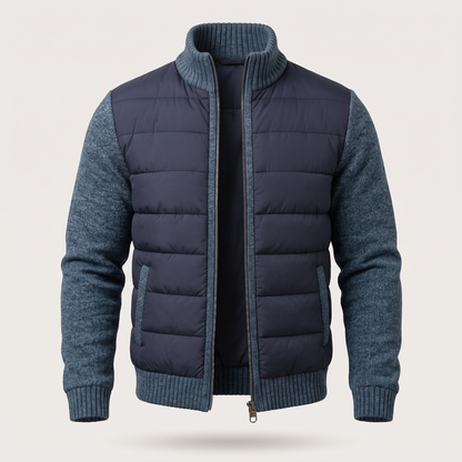 Thornton Warm Puffer Jacket - Navy Blue